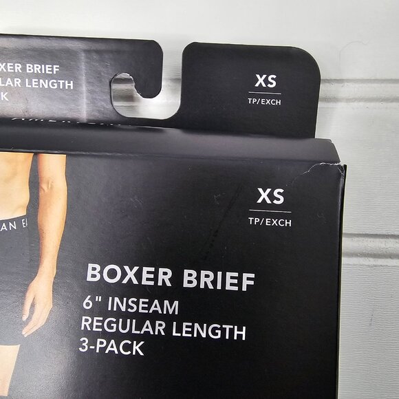 American Eagle Men's 2 Pack Blue Regular Length Boxer Briefs Size XS NIP Read - Picture 3 of 8
